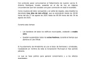 BANDO DE ALCALDÍA DECLARACIÓN DE LUTO OFICIAL