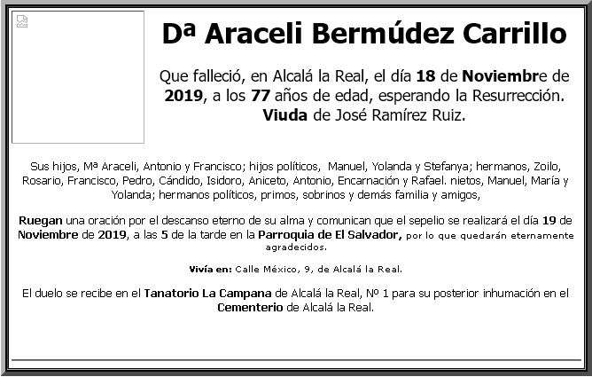 Dª Araceli Bermúdez Carrillo