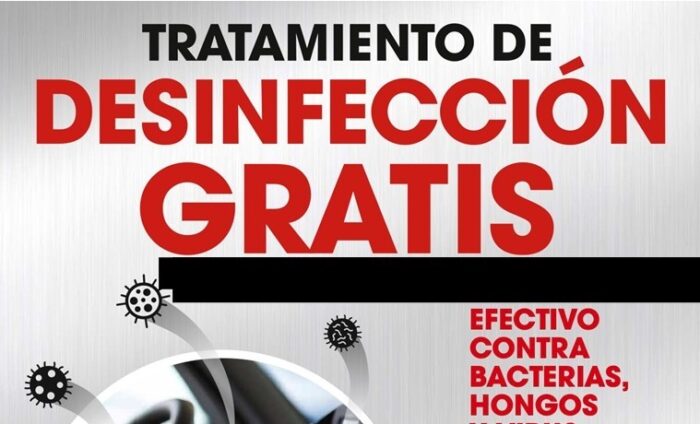 Tratamiento de desinfección de vehículos gratis