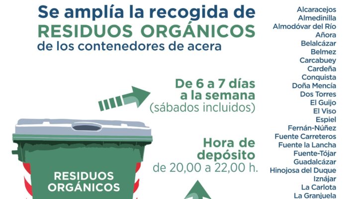 Se amplia la recogida de RESIDUOS ORGÁNICOS de los contenedores de acera