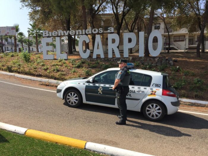 La Guardia Civil detiene en El Carpio a dos personas como supuestas autoras de un delito de robo con violencia e intimidación