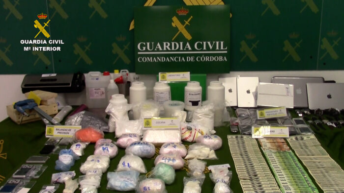 La Guardia Civil desarticula en Córdoba una organización criminal dedicada a la adquisición, adulteración y distribución de cocaína