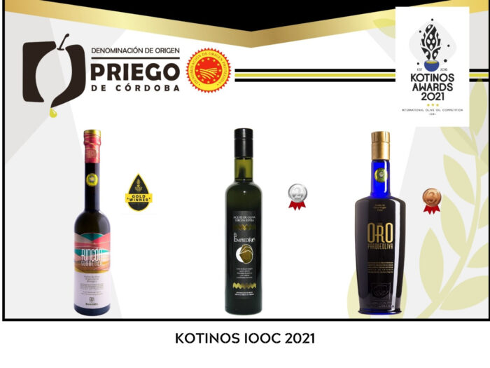 Tres AOVE’s amparados bajo la D.O.P. Priego de Córdoba premiados en Grecia