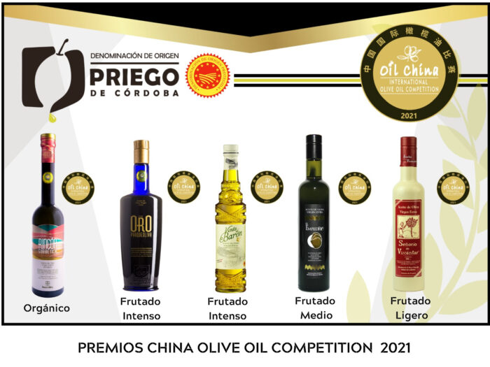 Cinco firmas amparadas bajo la D.O.P. PRiergo de Córdoba premiadas en el Concurso Internacional Olive Oil China Competition