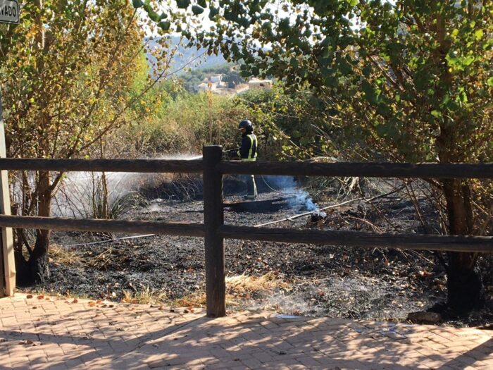 El Infoca y Servicio de bomberos de Priego sofocan un incendio en Fuente Grande