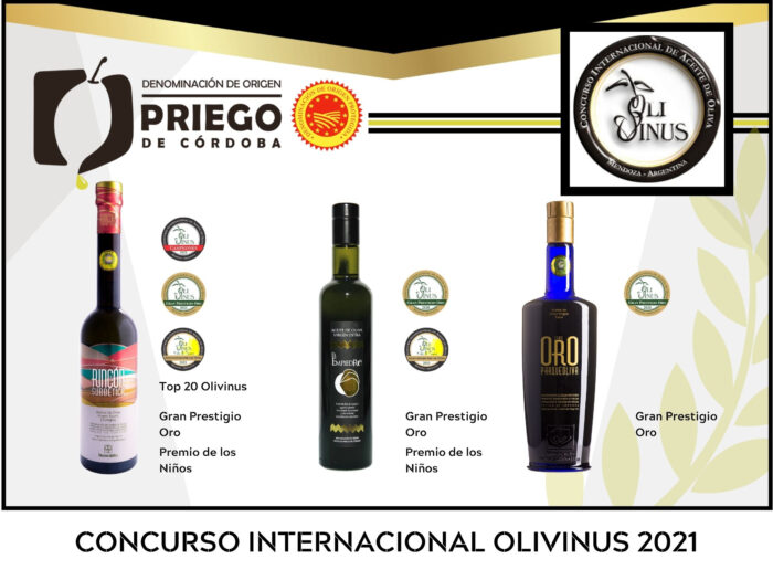 El Concurso Internacional Olivinus premia tres firmas de la DOP Priego de Córdoba