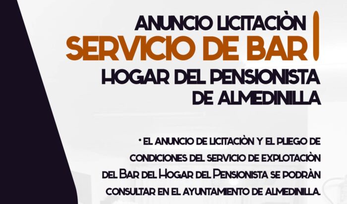 Licitación del Servicio de Bar del Hogar del Pensionista