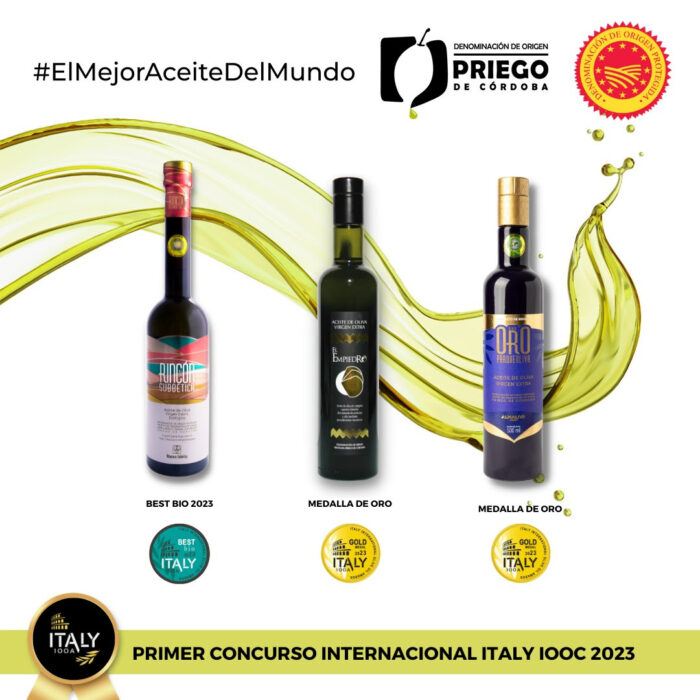 La I Edición del Italy 100A TALY IOOA premia a tres AOVE’s de la D.O.P. Priego de Córdoba