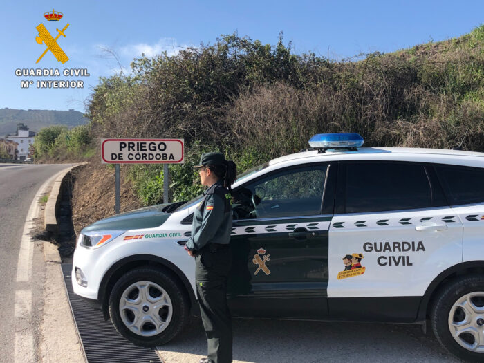 La Guardia Civil ha detenido en Priego de Córdoba a tres personas que presuntamente se dedicaban al robo en viviendas de la localidad