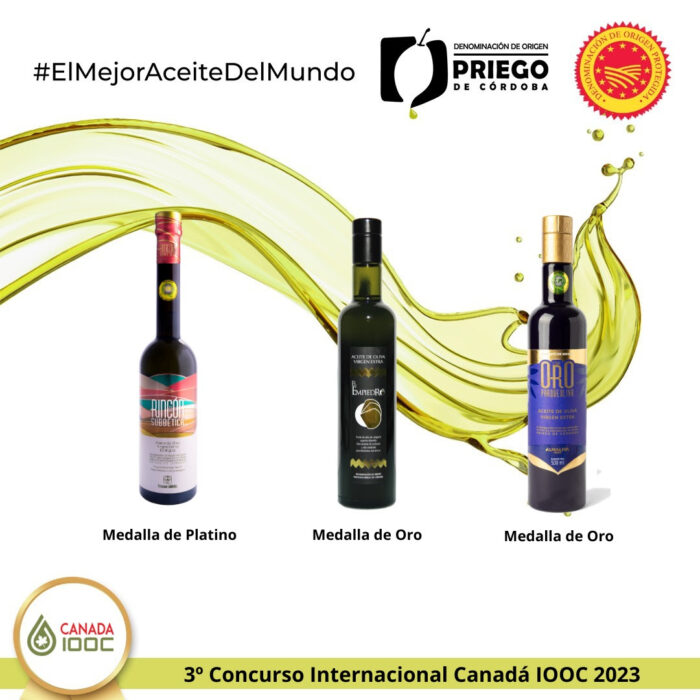 Los AOVE’s amparados bajo la D.O.P. Priego de Córdoba reconocidos en Canadá