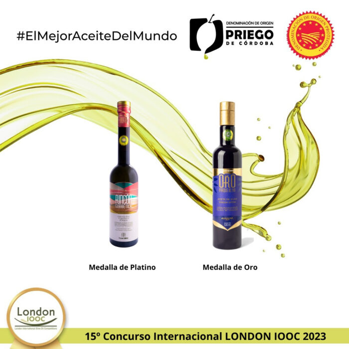 Los aceites de oliva vírgenes extra, bajo la DOP Priego de Córdoba, premiados en el London International Olive Competition