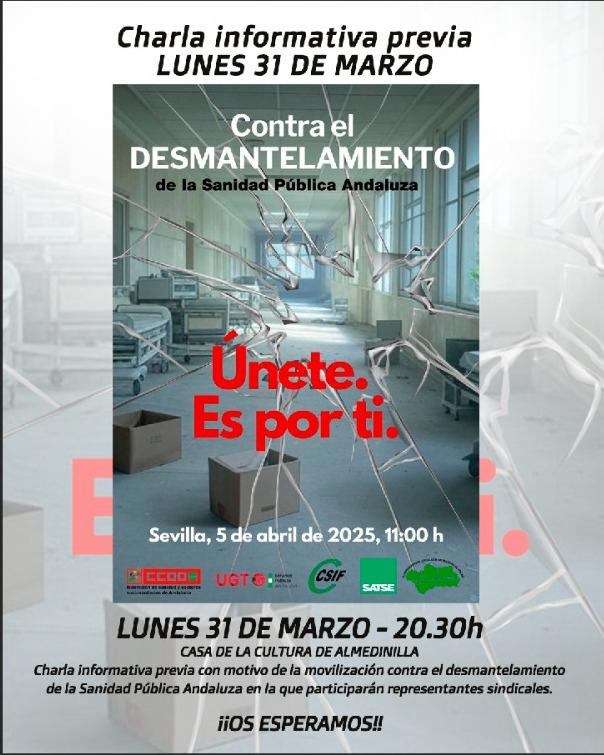 Charla informativa en Almedinilla sobre la movilización en defensa de la Sanidad Pública Andaluza