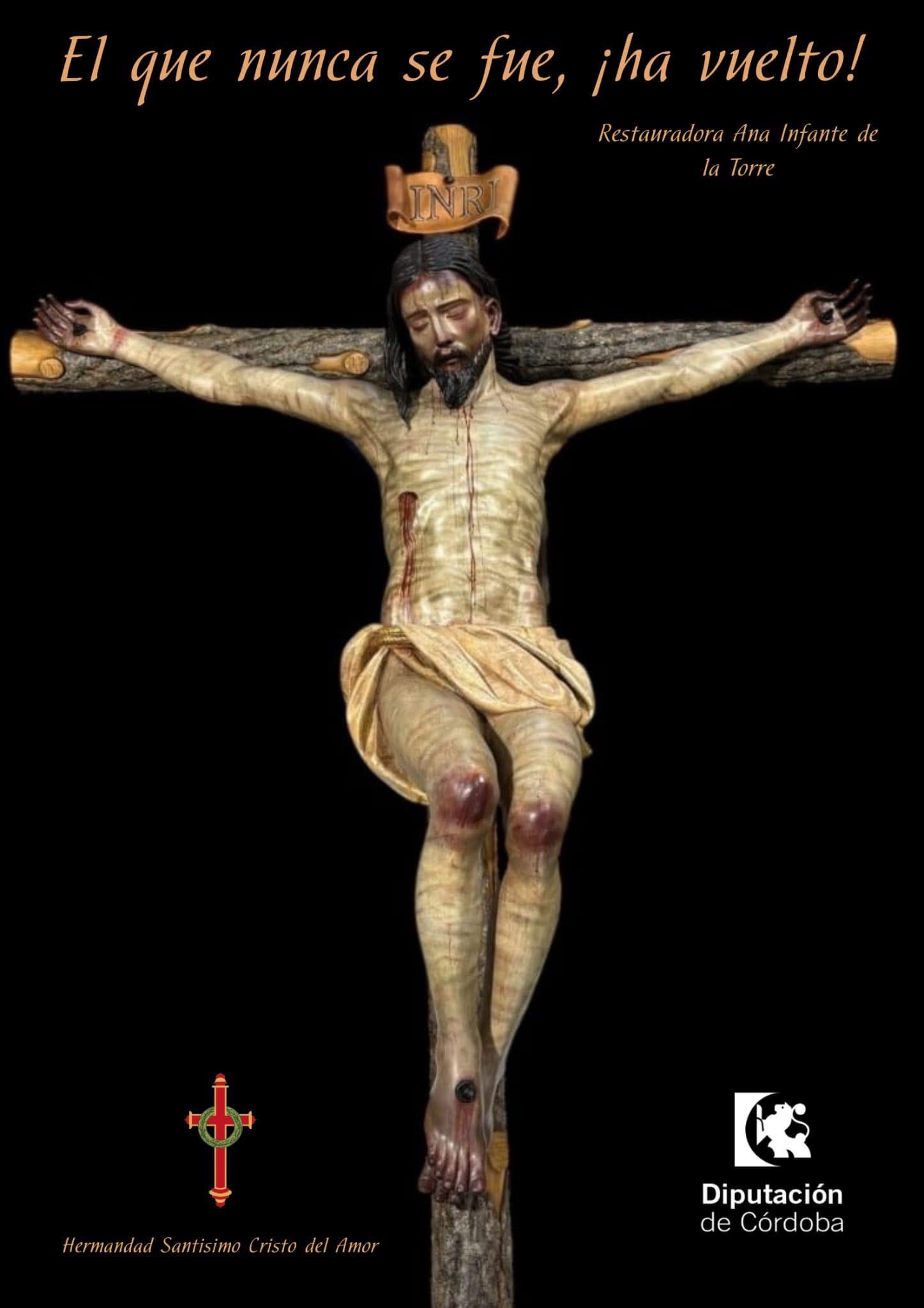 Esta mañana, durante la Eucaristía de las 12:30 h, se ha celebrado la bendición de la imagen restaurada de nuestro Santísimo Cristo del Amor.