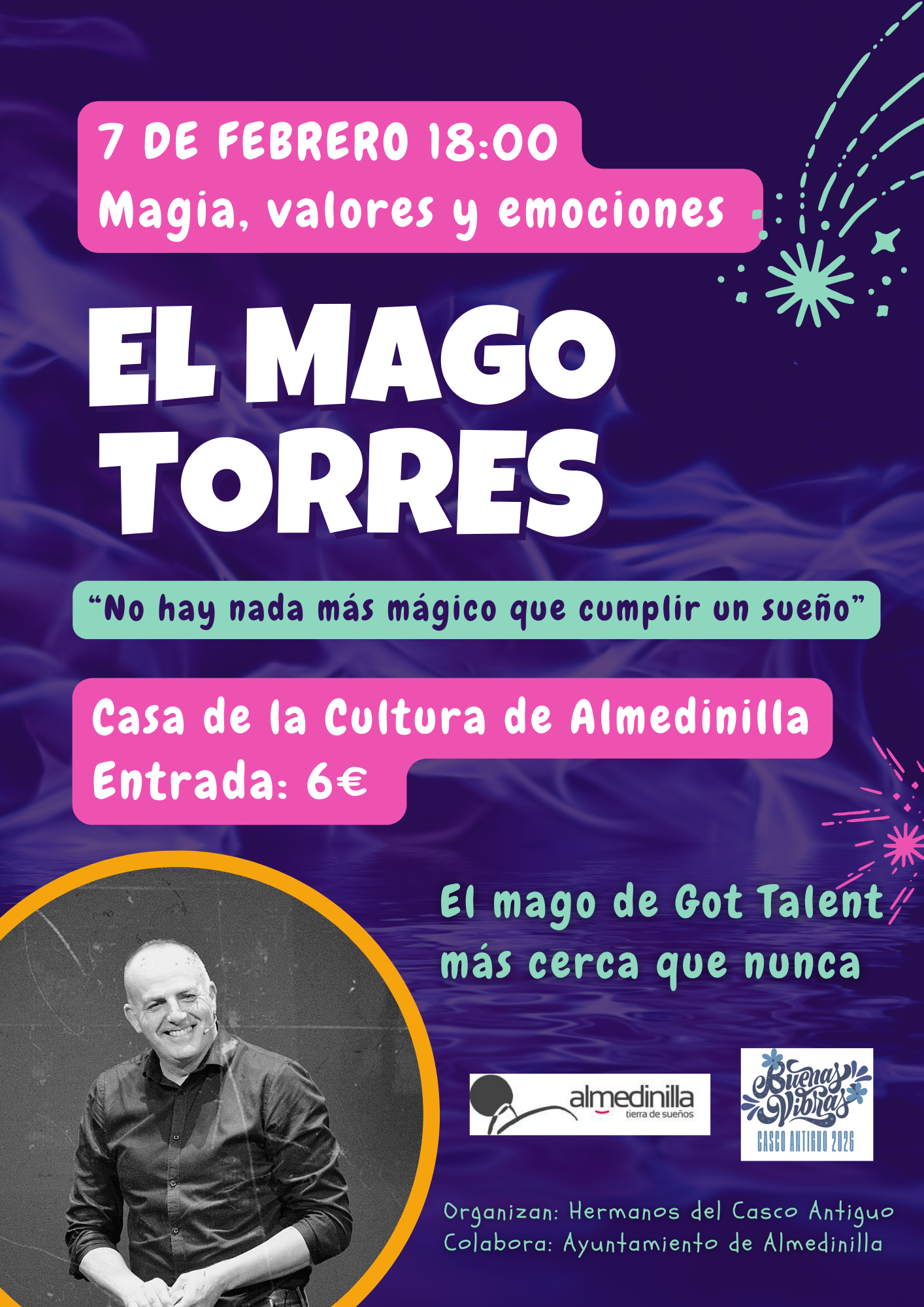 El Mago Torres llega a Almedinilla el próximo 7 de febrero