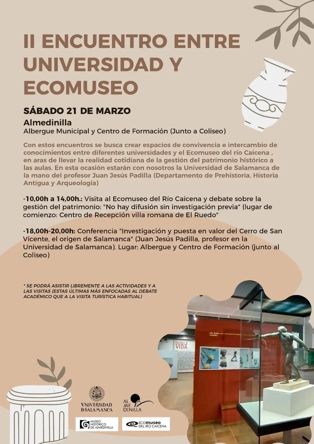 El patrimonio histórico protagoniza una jornada cultural este sábado 21 de marzo en Almedinilla